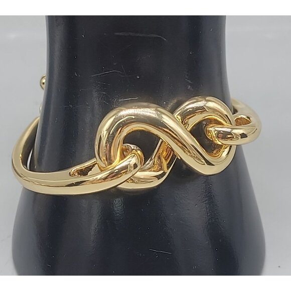 Roberto RFM L infinito Bracelet Bikini Line Gold Tone Metal Link Size 6.5" - Picture 5 of 12